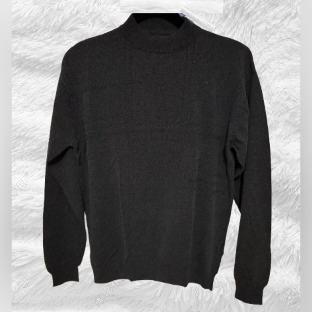 Visivo Men’s mock neck sweater, size M, dark gray